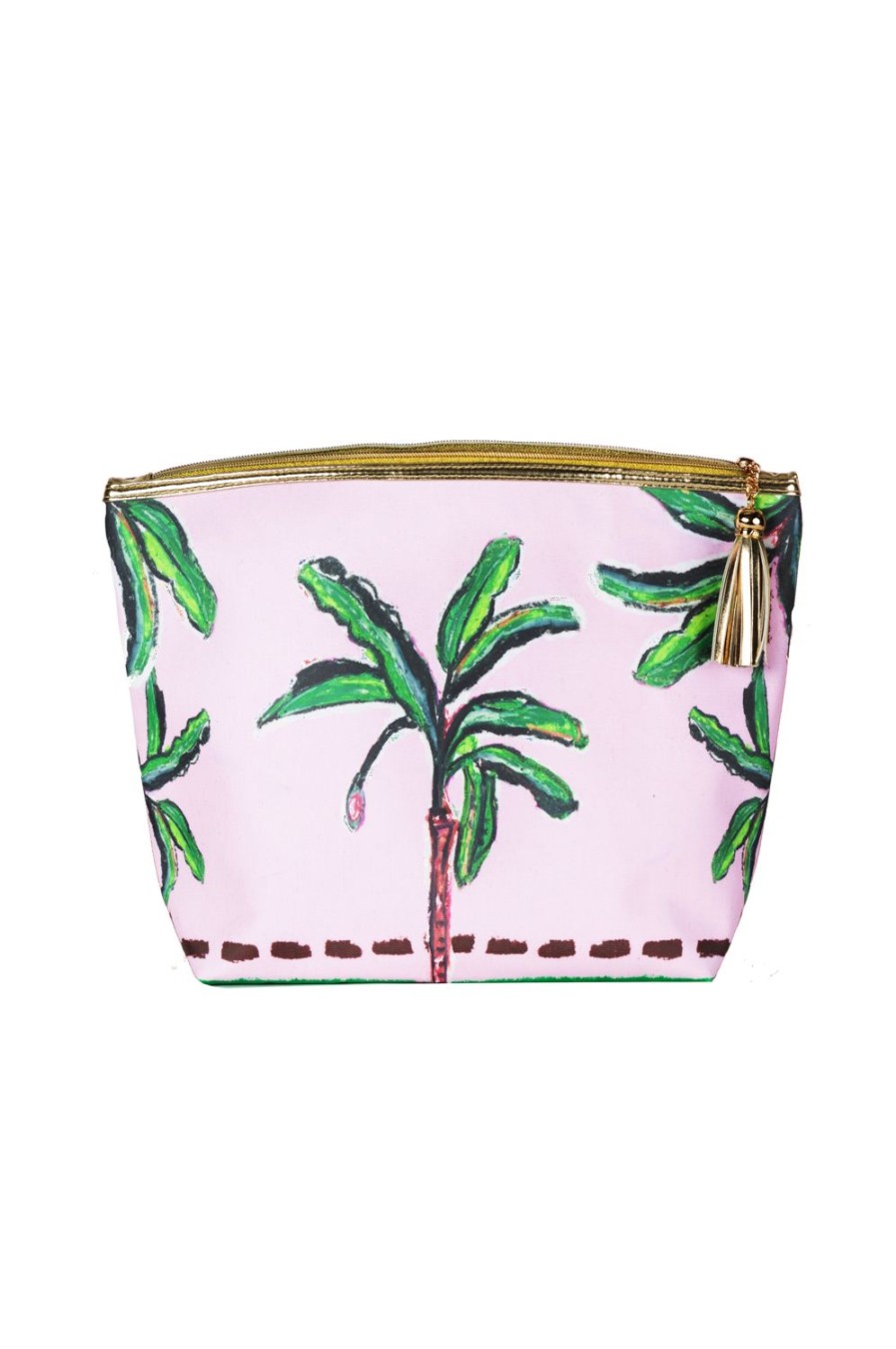 Accessories Jessica Russell Flint | Classic Make Up Bag / "Pink Palm"