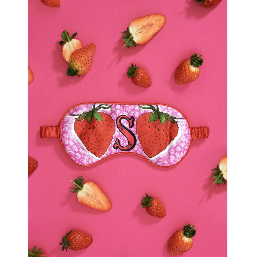 Sleepwear Jessica Russell Flint | Silk Eye Mask / "S For Strawberries"