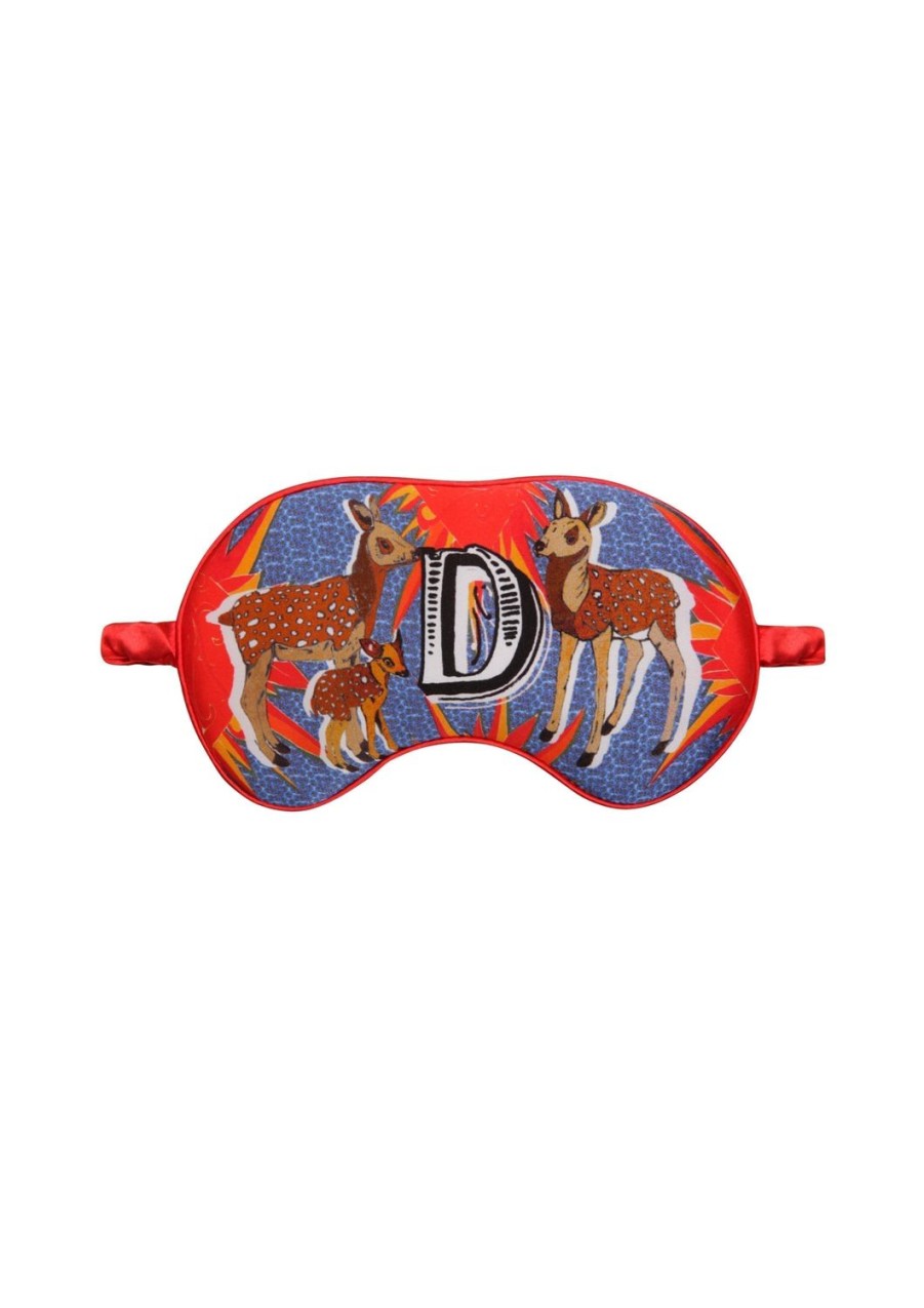 Sleepwear Jessica Russell Flint | Silk Eye Mask / "D For Deer"