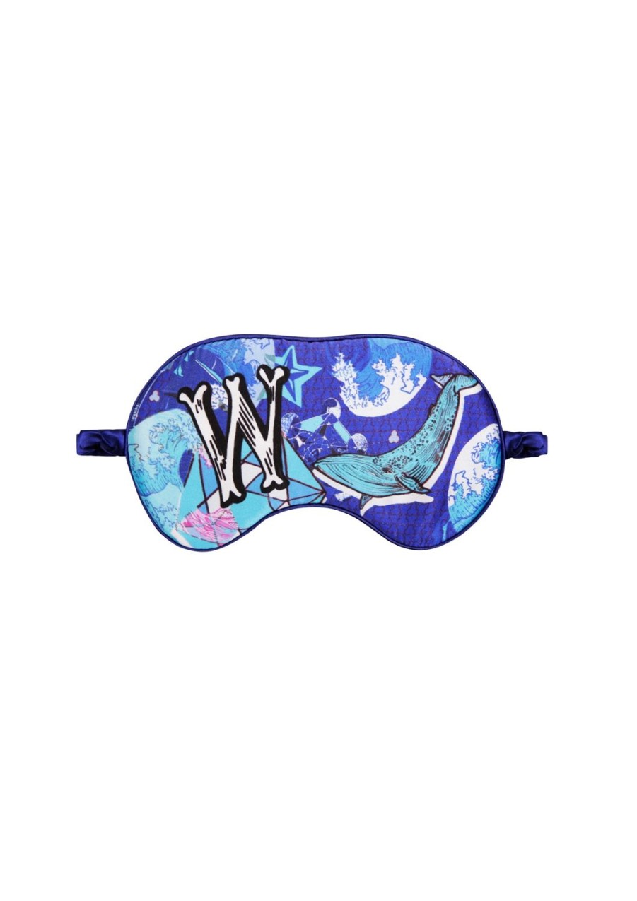 Sleepwear Jessica Russell Flint | Silk Eye Mask / "W For Whale"