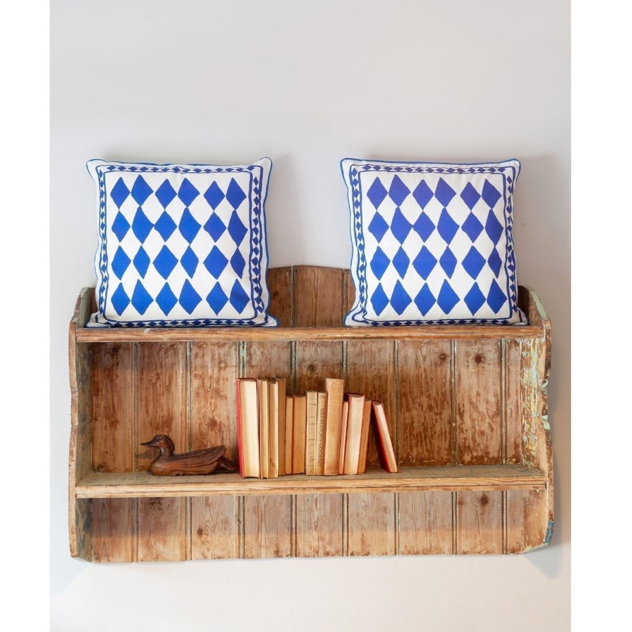 Homeware Jessica Russell Flint | Cushion Cover / "The Blue Diamonds"