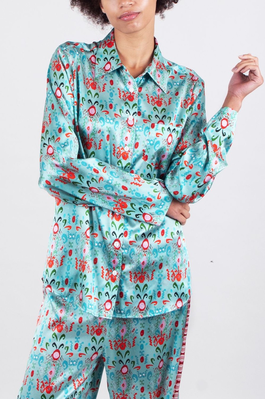 Clothing Jessica Russell Flint | Long Sleeve Pj Top / "Iko"