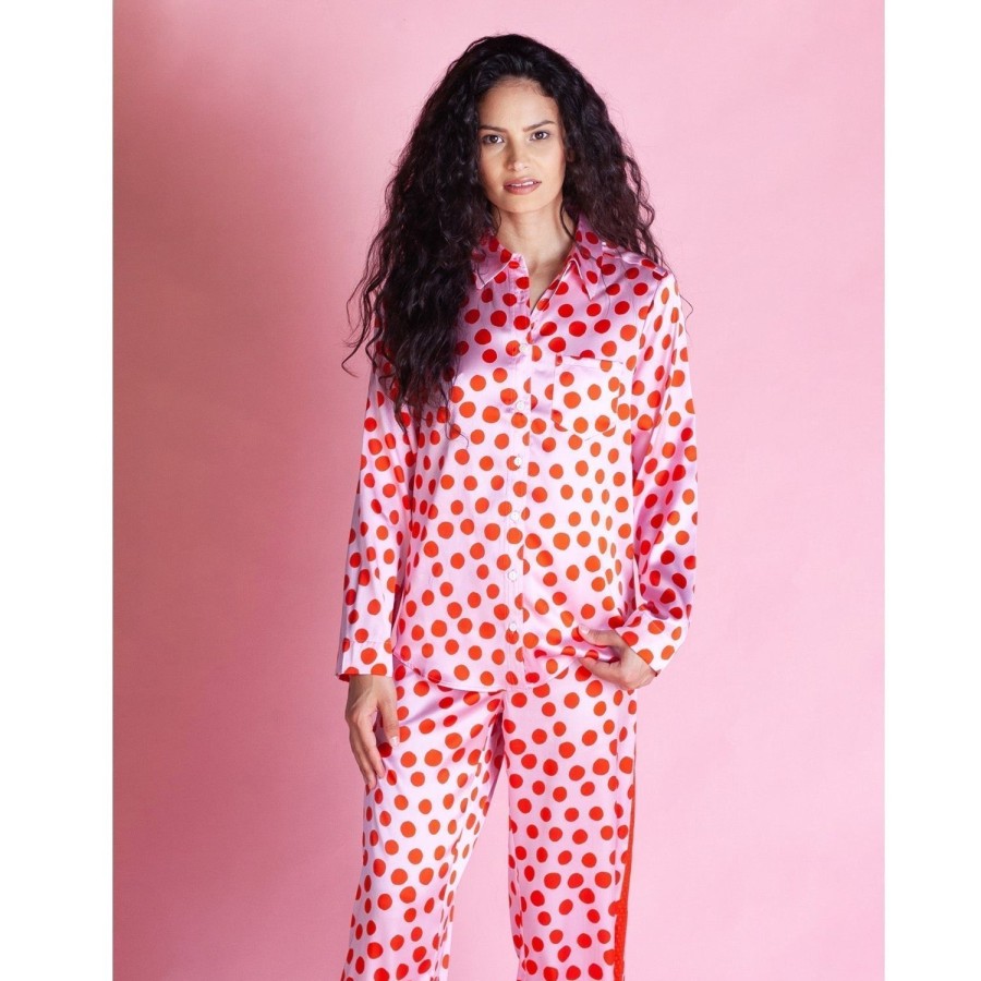 Clothing Jessica Russell Flint | Long Sleeve Pj Top / "Belle Spot"