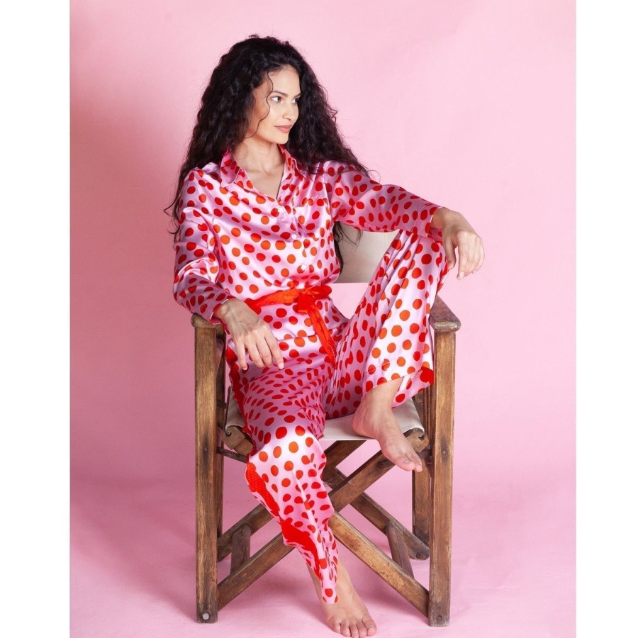 Clothing Jessica Russell Flint | Long Sleeve Pj Top / "Belle Spot"