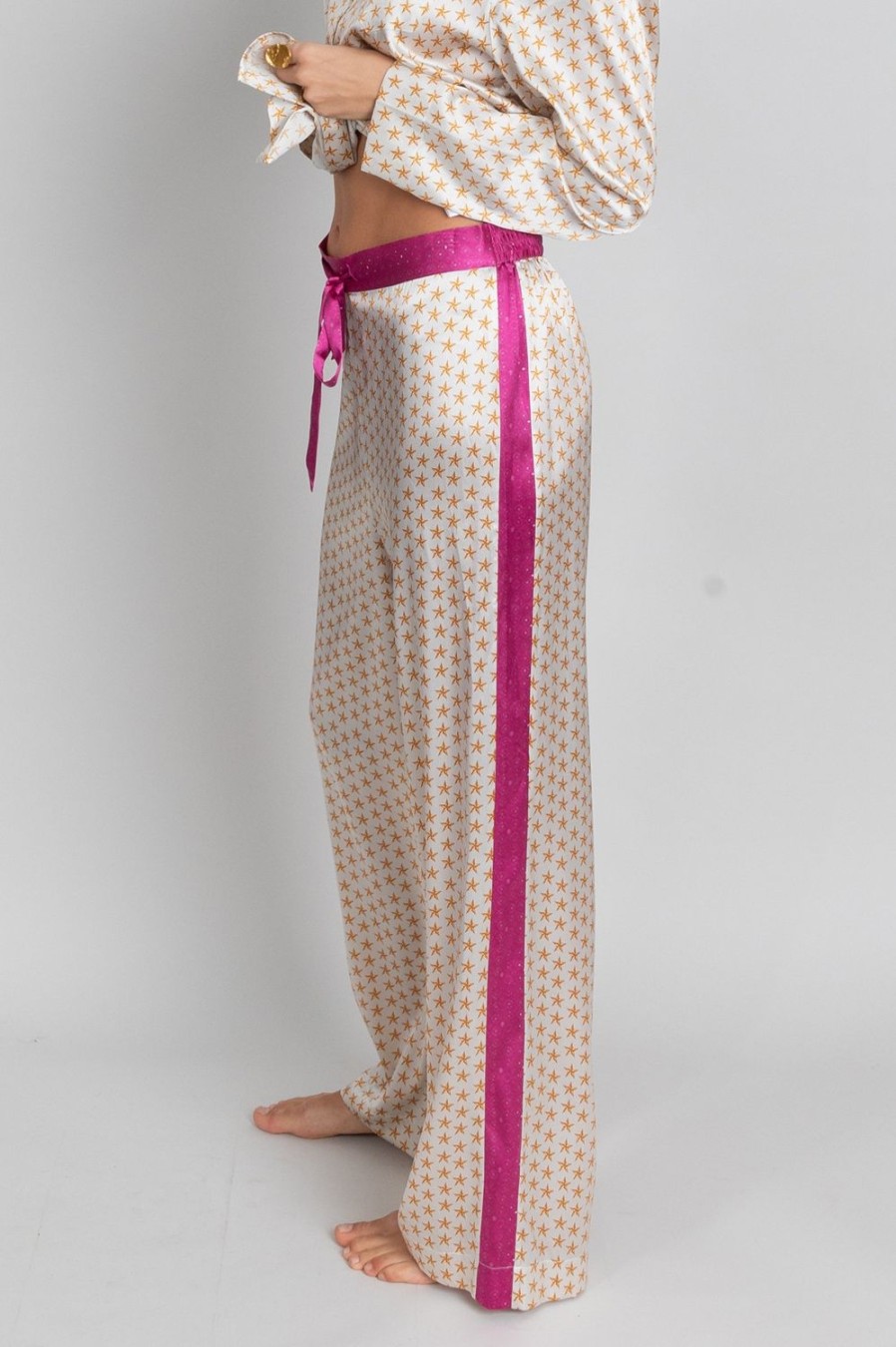 Clothing Jessica Russell Flint | Pyjama Bottoms / "Cream Stars"