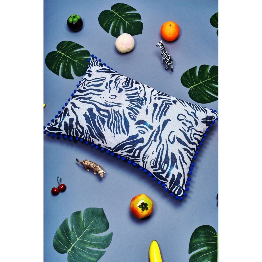 Homeware Jessica Russell Flint | Hopsack Long Cushion Cover / ''Mythical Jungle''