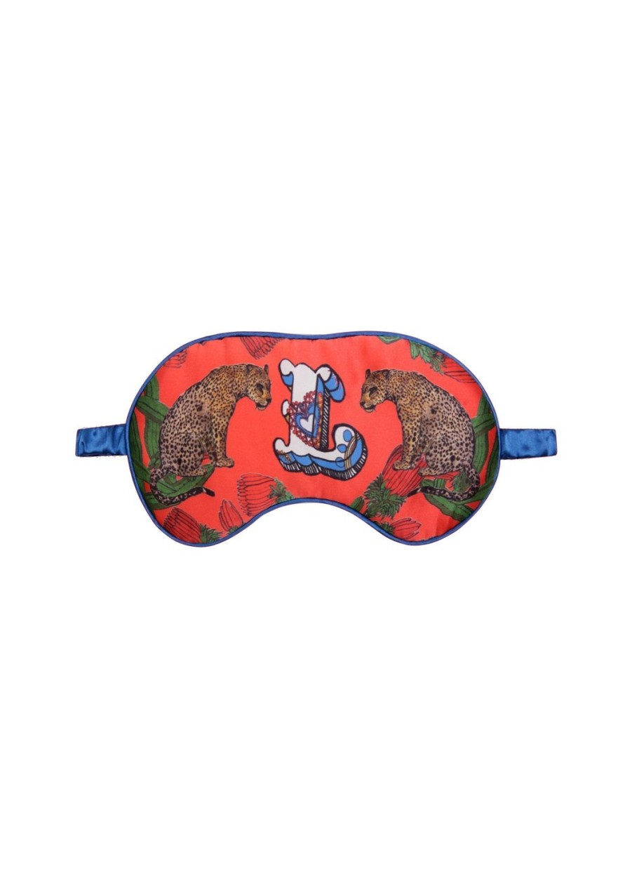 Sleepwear Jessica Russell Flint | Silk Eye Mask / "L For Leopard"