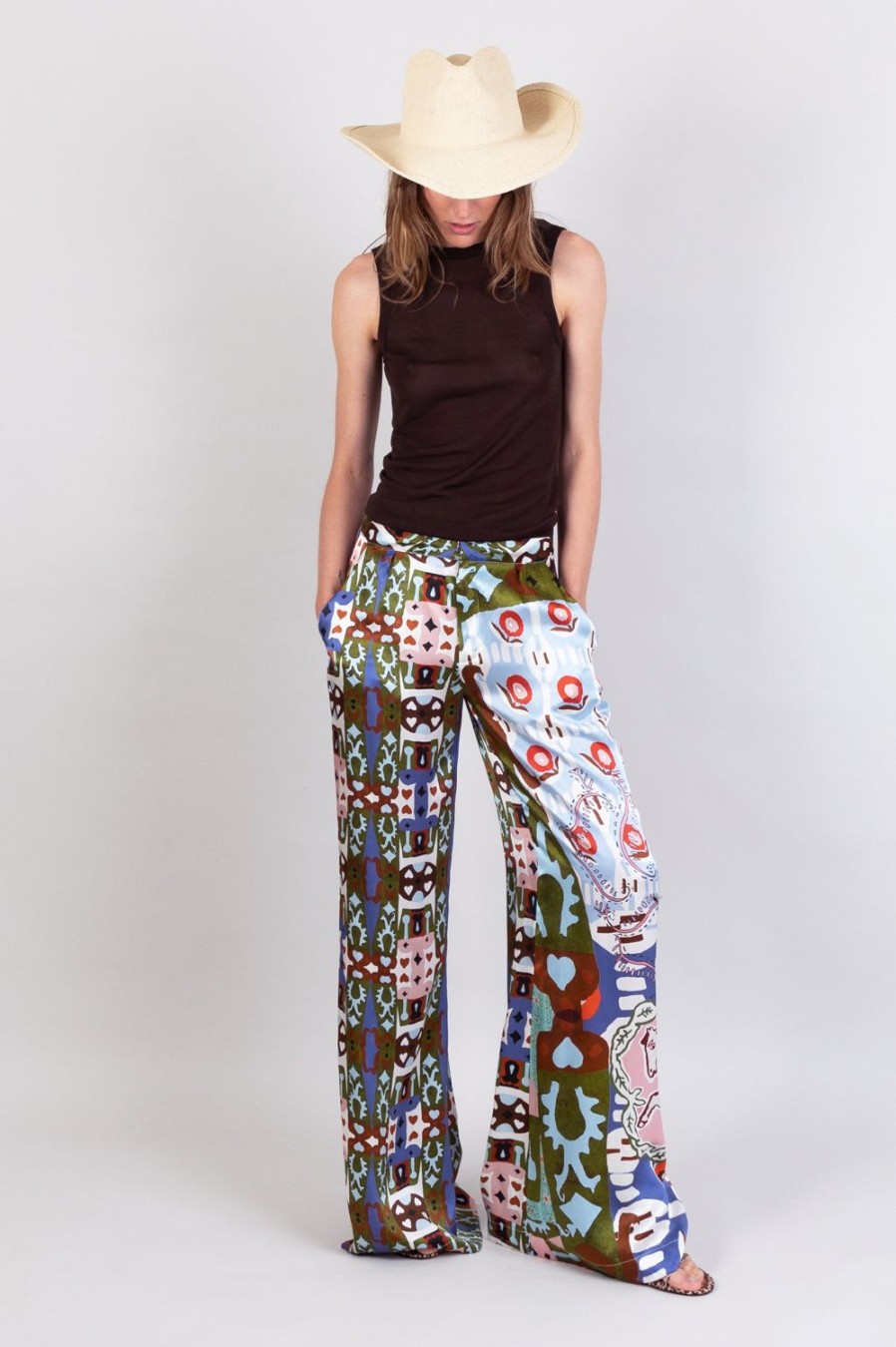 Clothing Jessica Russell Flint | Wide Leg Trousers / "The Pink Horse"