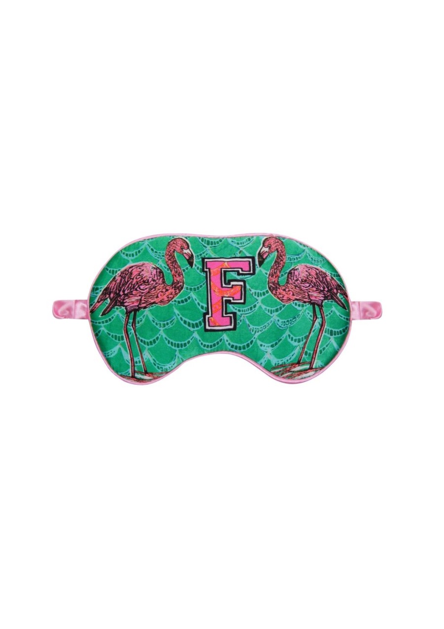 Sleepwear Jessica Russell Flint | Silk Eye Mask / "F For Flamingo"