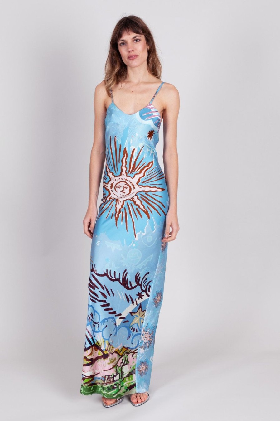 Clothing Jessica Russell Flint | Maxi Slip Dress / "Over The Hills"