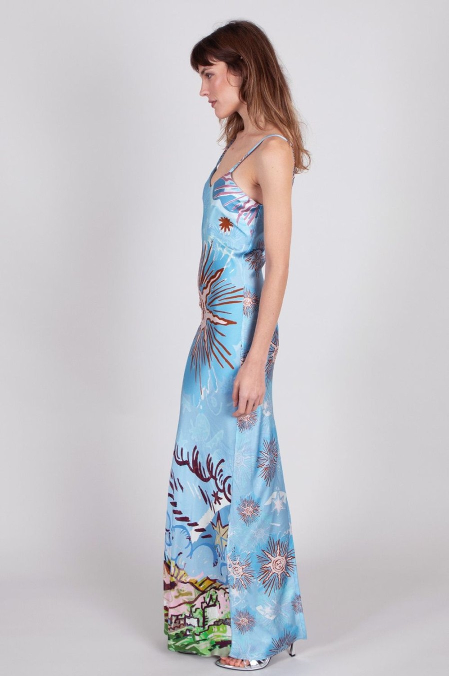 Clothing Jessica Russell Flint | Maxi Slip Dress / "Over The Hills"